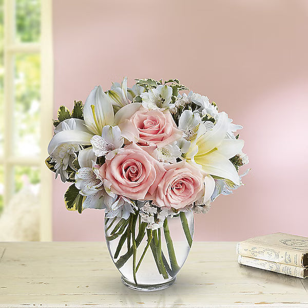 Pink and white floral bouquet